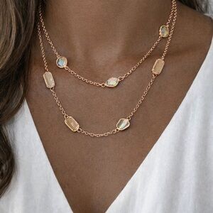 Elegant Gold and Opal Necklace
